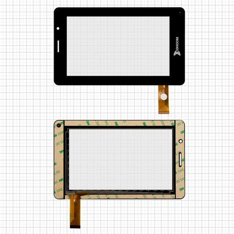 Сенсорный экран для China Tablet PC 7"; Ritmix RMD 740, черный, 118 мм, 30 pin, 197 мм, емкостный, 7", #ZCC 1500 V1