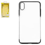 Чохол Baseus для iPhone XS Max, чорний, прозорий, пластик, #WIAPIPH65-DW01