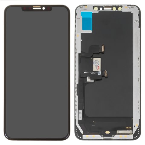 Дисплей для Apple iPhone XS Max, черный, с рамкой, High Copy, OLED , Self welded OEM soft