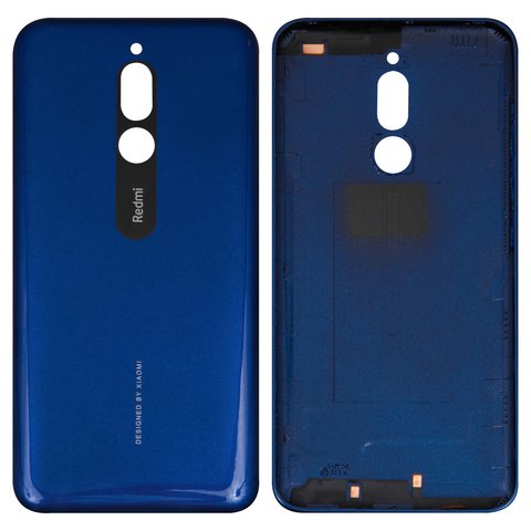 Задня панель корпуса для Xiaomi Redmi 8, синя, з боковою кнопкою, M1908C3IC, MZB8255IN, M1908C3IG, M1908C3IH