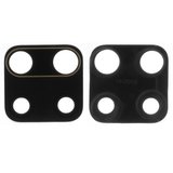 Скло камери для Xiaomi Redmi Note 9 Pro, Redmi Note 9S, чорне, без рамки, 19x19mm, M2003J6A1G