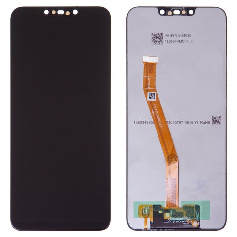 Дисплей для Huawei Nova 3i, P Smart Plus, черный, без рамки, Оригинал переклеено стекло 