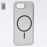 Чохол Fully-PC MagSafe для iPhone 16e, чорний, прозорий, магнітний, пластик