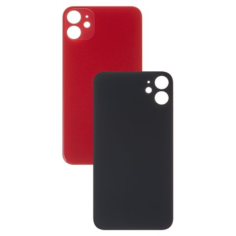 Housing Back Cover compatible with iPhone 11, red, no need to remove the camera glass, big hole 