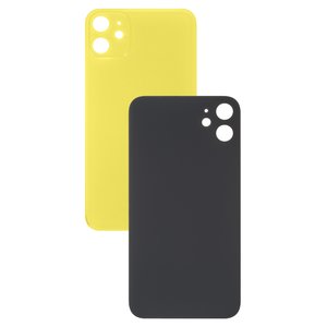 Panel trasero de carcasa puede usarse con iPhone 11, amarillo, es necesario desmontar la cámara, small hole