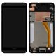 LCD compatible with HTC Desire 816, (black, with frame, with yellow cable)