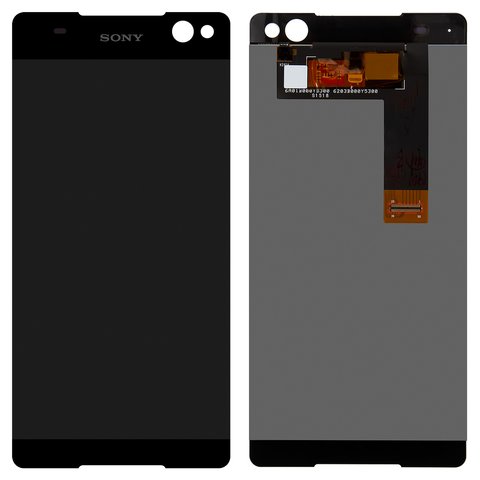 LCD compatible with Sony E5506 Xperia C5 Ultra, E5533 Xperia C5 Ultra Dual, E5563 Xperia C5 Ultra Dual, black, without frame 