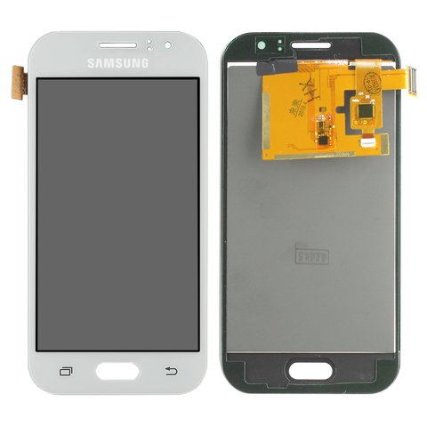 Pantalla LCD puede usarse con Samsung J110 Galaxy J1 Ace, blanco, con ajuste de brillo, Best copy, sin marco, Copy, TFT 