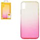 Case Baseus compatible with iPhone XR, (pink, colourless, with iridescent color, transparent, silicone) #WIAPIPH61-XG04
