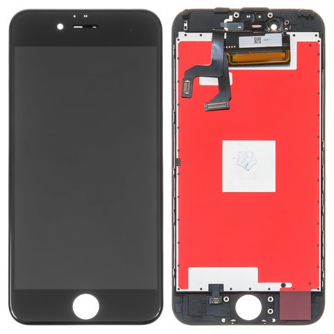 LCD compatible with iPhone 6S, black, with frame, AAA, Tianma, with camera and proximity sensor plastics 