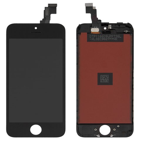 LCD compatible with Apple iPhone 5C, black, with frame, AAA, Tianma+ 