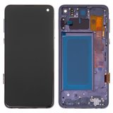 Pantalla LCD puede usarse con Samsung G970 Galaxy S10e, negro, con marco, original (vidrio reemplazado)