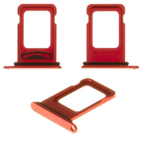 SIM Card Holder compatible with iPhone 12, red, double SIM 