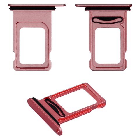 SIM Card Holder compatible with iPhone 11, red, double SIM 