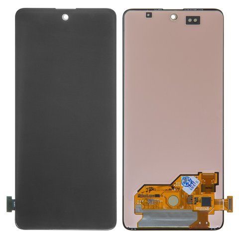 LCD compatible with Samsung A515 Galaxy A51, black, without frame, original change glass 