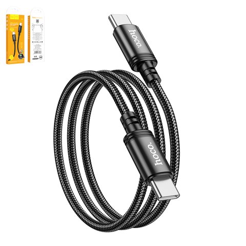 USB Cable Hoco X89, 2xUSB type C, 100 cm, 60 W, black  #6931474784384