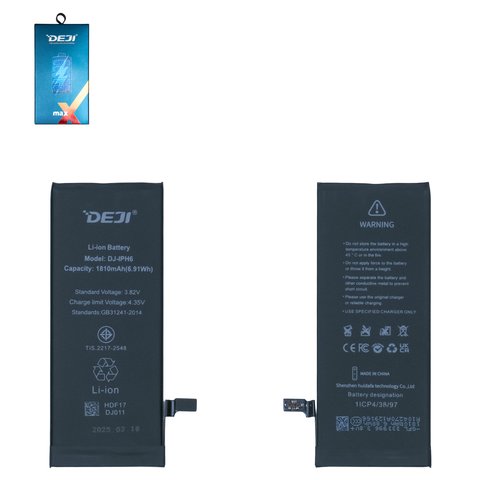 Аккумулятор Deji для Apple iPhone 6, Li ion, 3,82 B, 1810 мАч, original IC