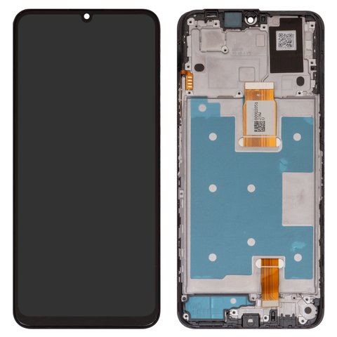 LCD compatible with Huawei Honor X7a, black, with frame, Original PRC , RKY LX1, RKY LX2, RKY LX3 