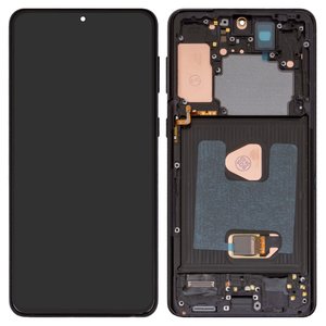 Pantalla LCD puede usarse con Samsung G996 Galaxy S21 Plus 5G, negro, con marco, High Copy, original LCD size, OLED 
