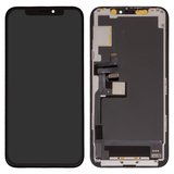 Дисплей для iPhone 11 Pro, черный, с рамкой, HC, без микросхемы, (OLED), imisu OEM hard