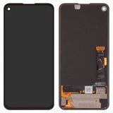 LCD compatible with Google Pixel 4a, (black, without frame, original (change glass) )