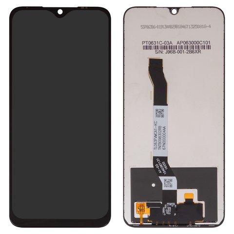 LCD compatible with Xiaomi Redmi Note 8 2021 , black, without logo, without frame, original change glass 