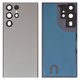 Housing Back Cover compatible with Samsung S908B Galaxy S22 Ultra 5G, (gray, with camera lens, graphite)