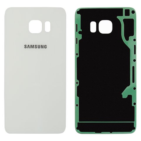 Housing Back Cover compatible with Samsung G928 Galaxy S6 EDGE Plus, white, 2.5D, Original PRC  