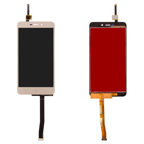 LCD compatible with Xiaomi Redmi 4A, golden, Original PRC , Self welded, 2016117 
