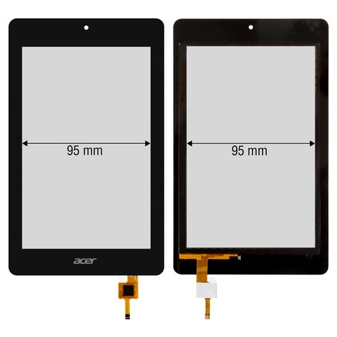 Touchscreen compatible with Acer Iconia One 7 B1 730HD, black 