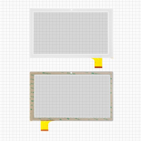 Touchscreen compatible with China Tablet PC 10,1"; Impression ImPAD 1005, white, 251 mm, 45 pin, 150 mm, capacitive, 10,1"  #MJK 0692 FPC XC PG1010 031 A0 FPC ZP9193 101F HXD 1014A2 MF 669 101F