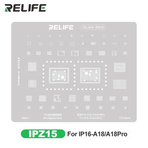 BGA Stencil RELIFE RL 044 IPZ15 compatible with Apple iPhone 16, A18 A18 pro 