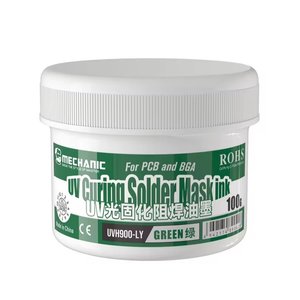 Soldering Mask Mechanic UVH900 LY, green, UV, insulating varnish, 100 g 