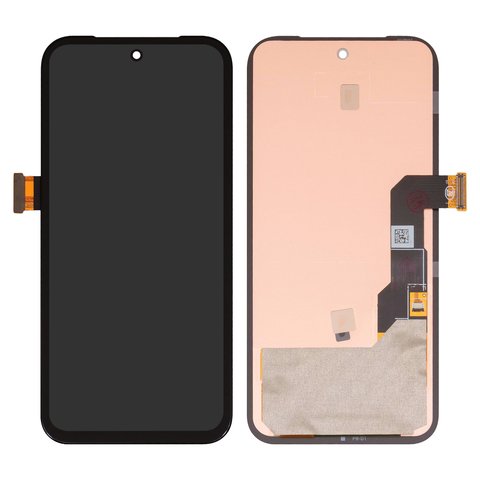 LCD compatible with Google Pixel 8a, black, with frame, High Copy, OLED  GKV4X, G6GPR, G8HHN, G576D 