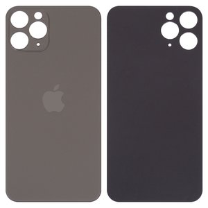 Housing Back Cover compatible with iPhone 11 Pro, gray, no need to remove the camera glass, Original PRC , big hole, matte space gray 