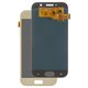 Pantalla LCD puede usarse con Samsung A520 Galaxy A5 (2017), dorado, sin marco, High Copy, (OLED)