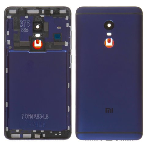 Panel trasero de carcasa puede usarse con Xiaomi Redmi Note 4, Redmi Note 4X, azul, con botones laterales, Original PRC , MediaTek