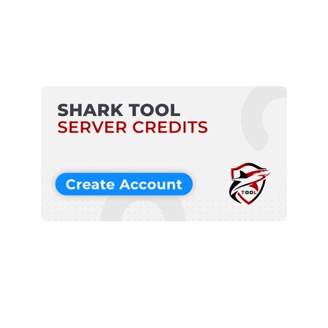 Créditos del servidor Shark Tool crear cuenta nueva 