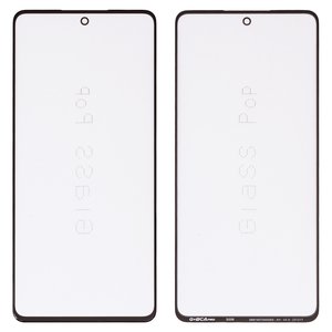 Vidrio de carcasa G+OCA PRO puede usarse con Samsung M526 Galaxy M52, con película OCA, negro