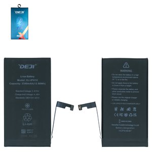 Batería Deji puede usarse con Apple iPhone 15, Li ion, 3.876 V, 3349 mAh, original IC