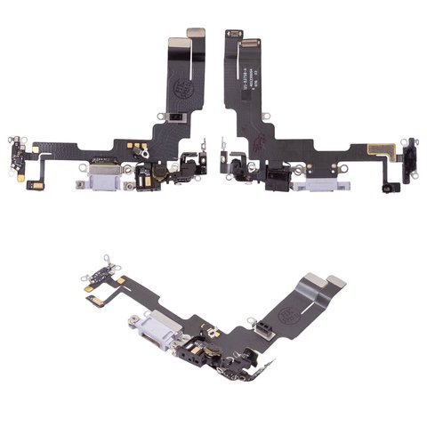 Шлейф для iPhone 14, конектора зарядки, фіолетовий, з мікрофоном, з конектором, Original PRC 