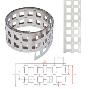 Стрічка нікелева для зварювання акумуляторів 21700 3P, 0,2 мм, 21,5 мм, 1 м, нікельована сталь