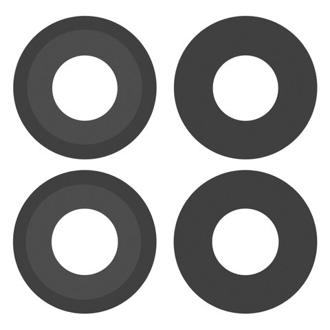 Стекло камеры для Xiaomi Poco C50, Redmi A1, Redmi A2, черное, без рамки, комплект 2 шт.