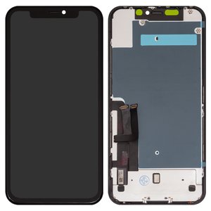 Дисплей для iPhone 11, чорний, з рамкою, Copy, TFT , ZY, LTPS HD+