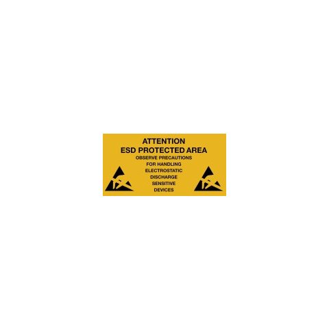 Табличка попередження про антистатичну безпеку Warmbier 2850.300500.KS.E