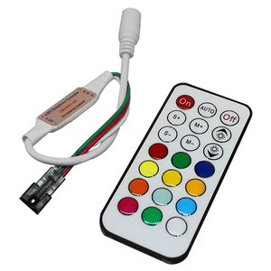 Контролер з РЧ пультом TH2015-X-RF (RGB, WS2811, WS2812, 5 В) Контролер з РЧ пультом TH2015-X-RF (RGB, WS2811, WS2812, 5 В)
