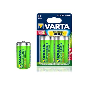Аккумуляторные батареи VARTA Ni-Mh D R20 3000mAh (2 шт.)